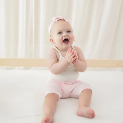 Kyte Baby Ribbed Toddler Biker Shorts in Sakura Clearance