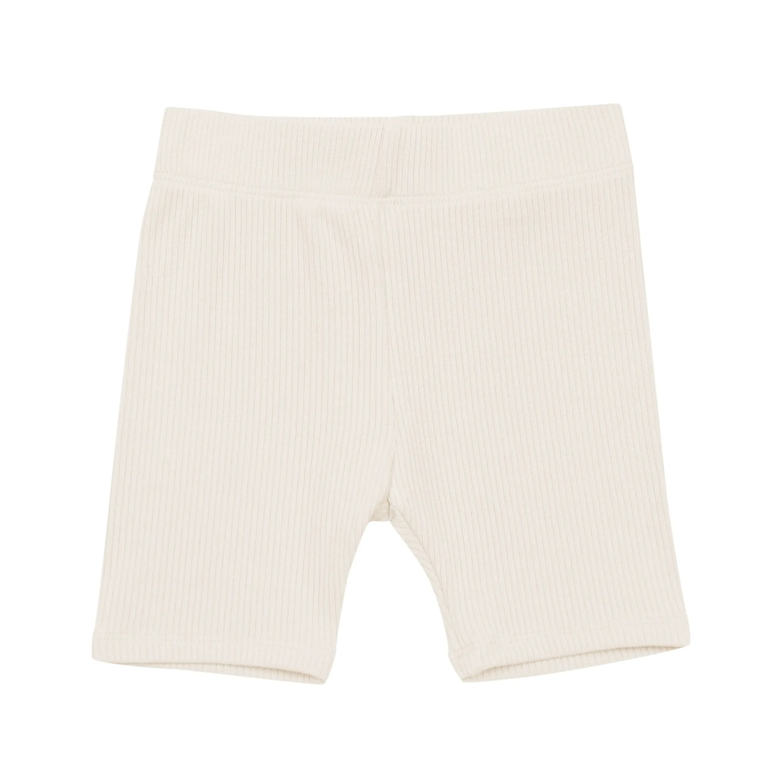 Kyte Baby Ribbed Toddler Biker Shorts in Oat Outlet