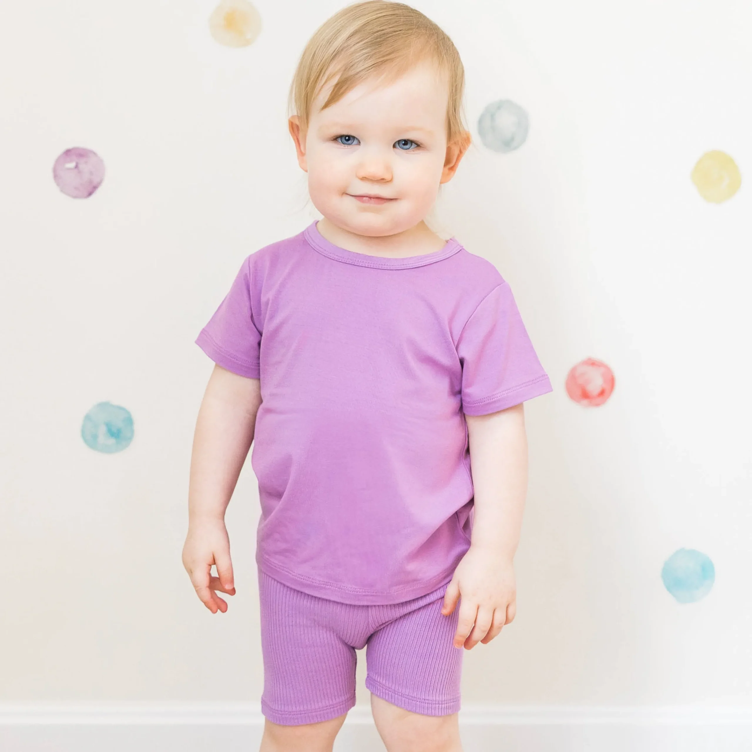Kyte Baby Ribbed Toddler Biker Shorts in Poi Online