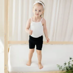 Kyte Baby Ribbed Toddler Biker Shorts in Midnight Clearance