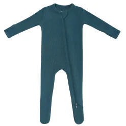 Kyte Baby Ribbed Zipper Footie in Atlantic Sale
