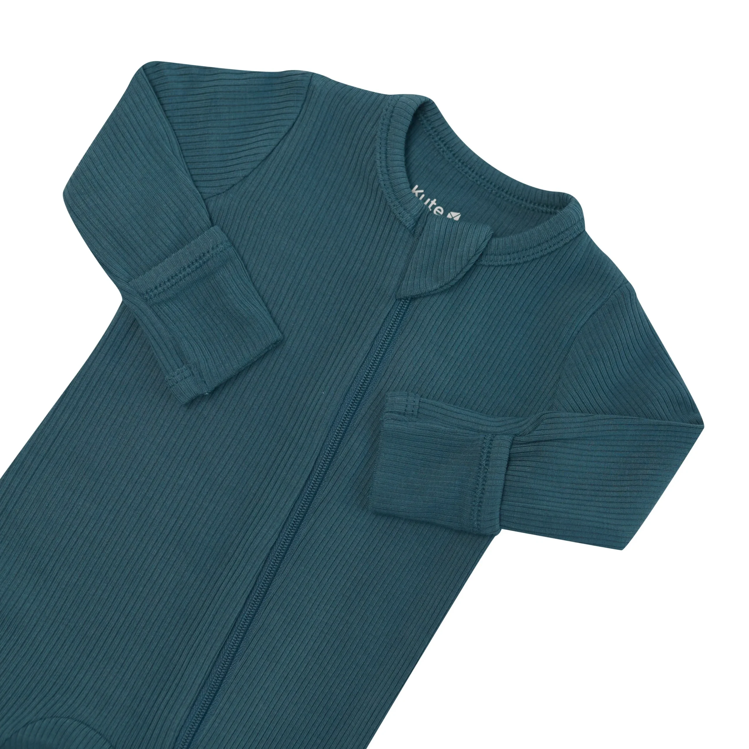 Kyte Baby Ribbed Zipper Footie in Atlantic Sale