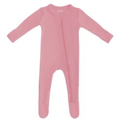 Kyte Baby Ribbed Zipper Footie in Apple Blossom New