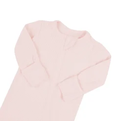 Kyte Baby Ribbed Zipper Footie in Blush Outlet
