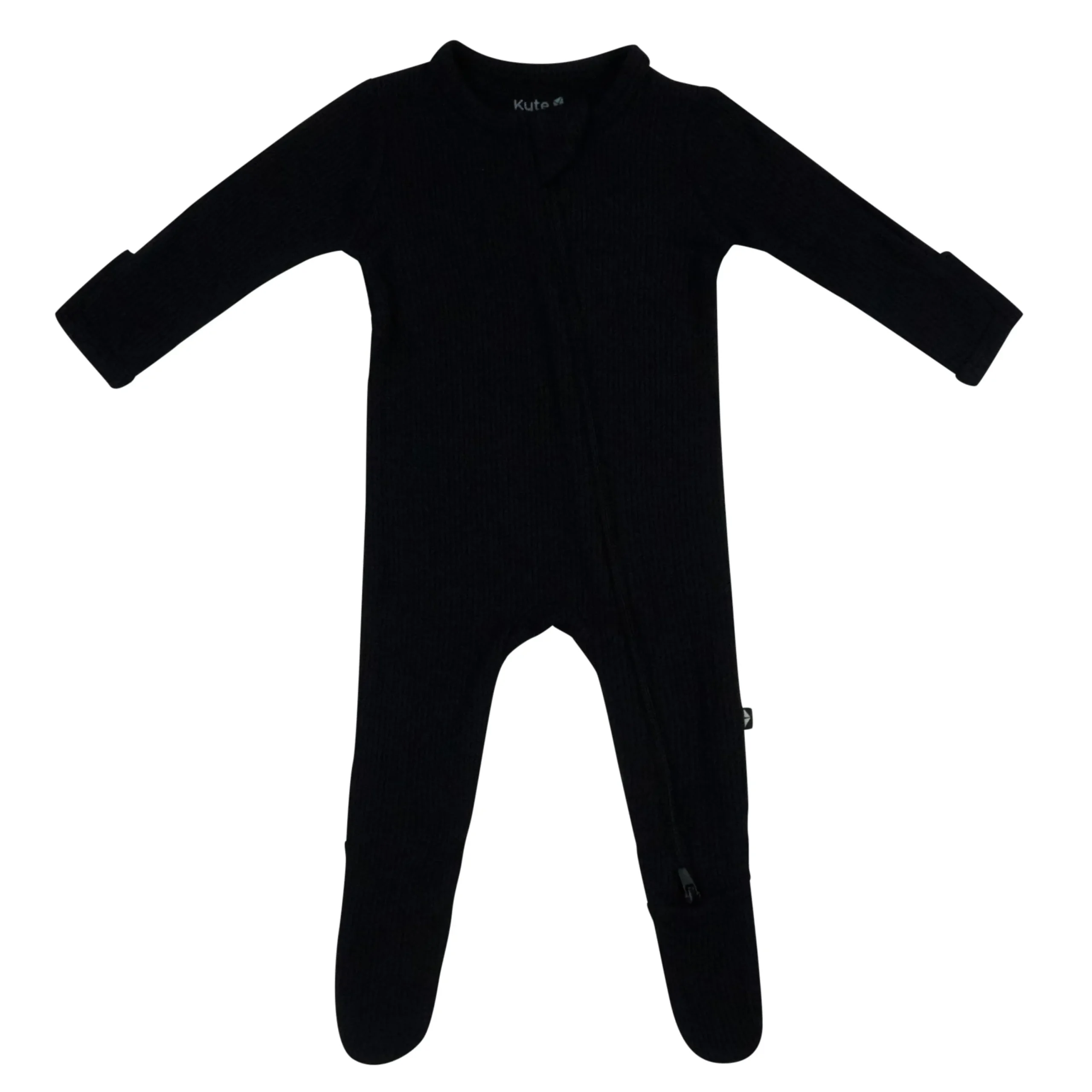 Kyte Baby Ribbed Zipper Footie in Midnight