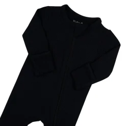 Kyte Baby Ribbed Zipper Footie in Midnight