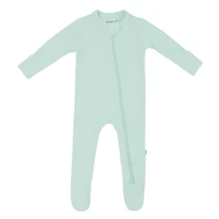 Kyte Baby Ribbed Zipper Footie in Sage Best