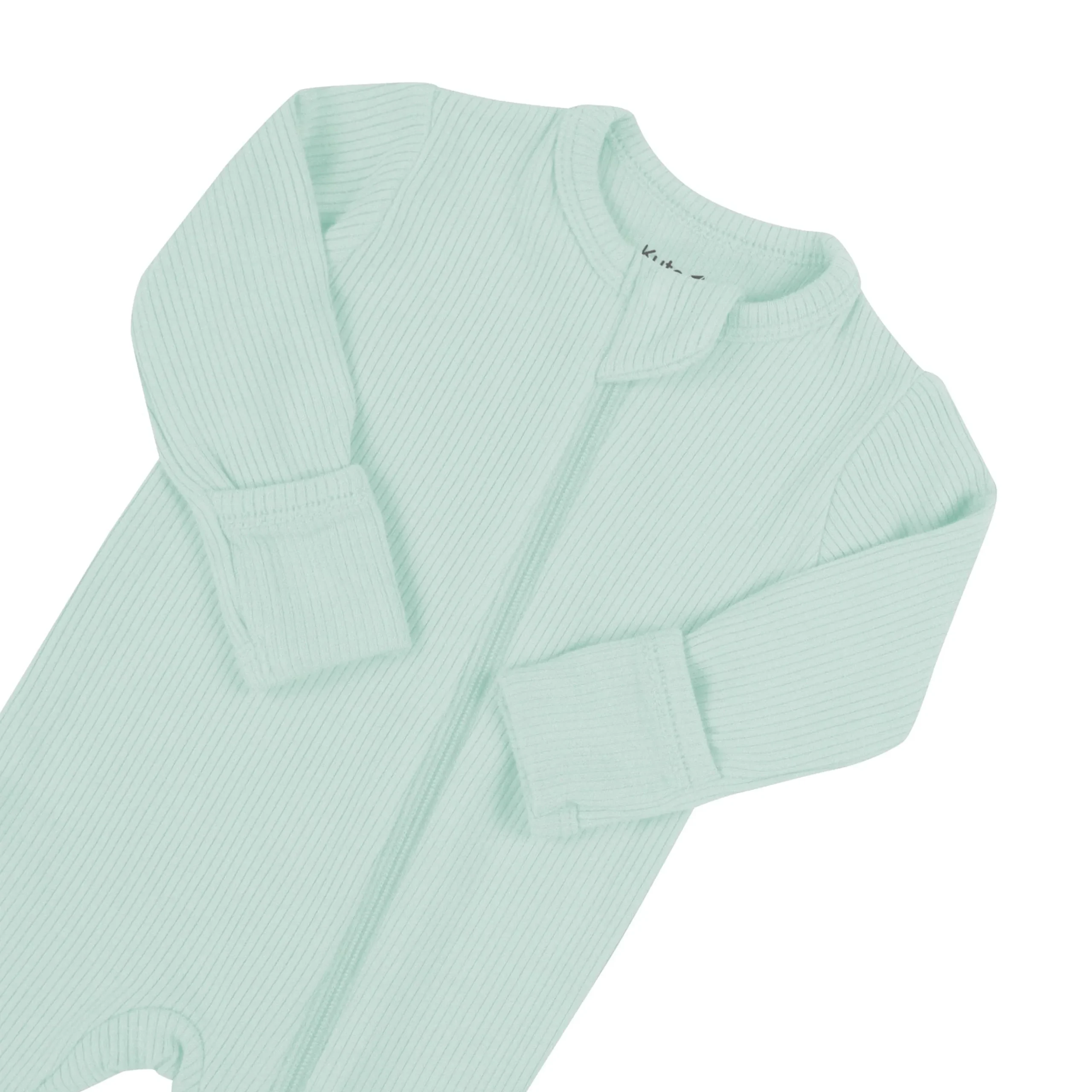 Kyte Baby Ribbed Zipper Footie in Sage Best