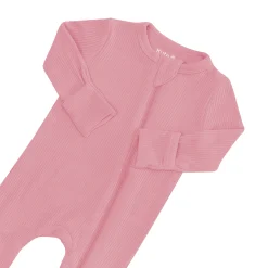 Kyte Baby Ribbed Zipper Romper in Apple Blossom Best