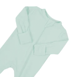 Kyte Baby Ribbed Zipper Romper in Sage