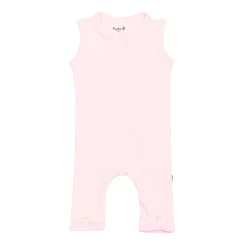 Kyte Baby Ribbed Zippered Sleeveless Romper in Sakura Discount