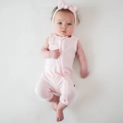 Kyte Baby Ribbed Zippered Sleeveless Romper in Sakura Discount
