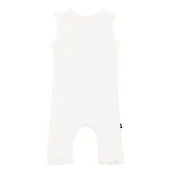 Kyte Baby Ribbed Zippered Sleeveless Romper in Cloud Best