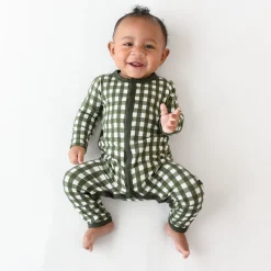 Kyte Baby Romper in Gingham Fir New