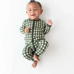 Kyte Baby Romper in Gingham Fir New