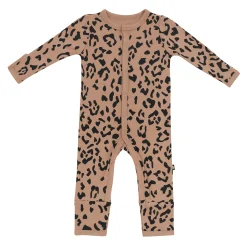 Kyte Baby Romper in Latte Leopard Outlet