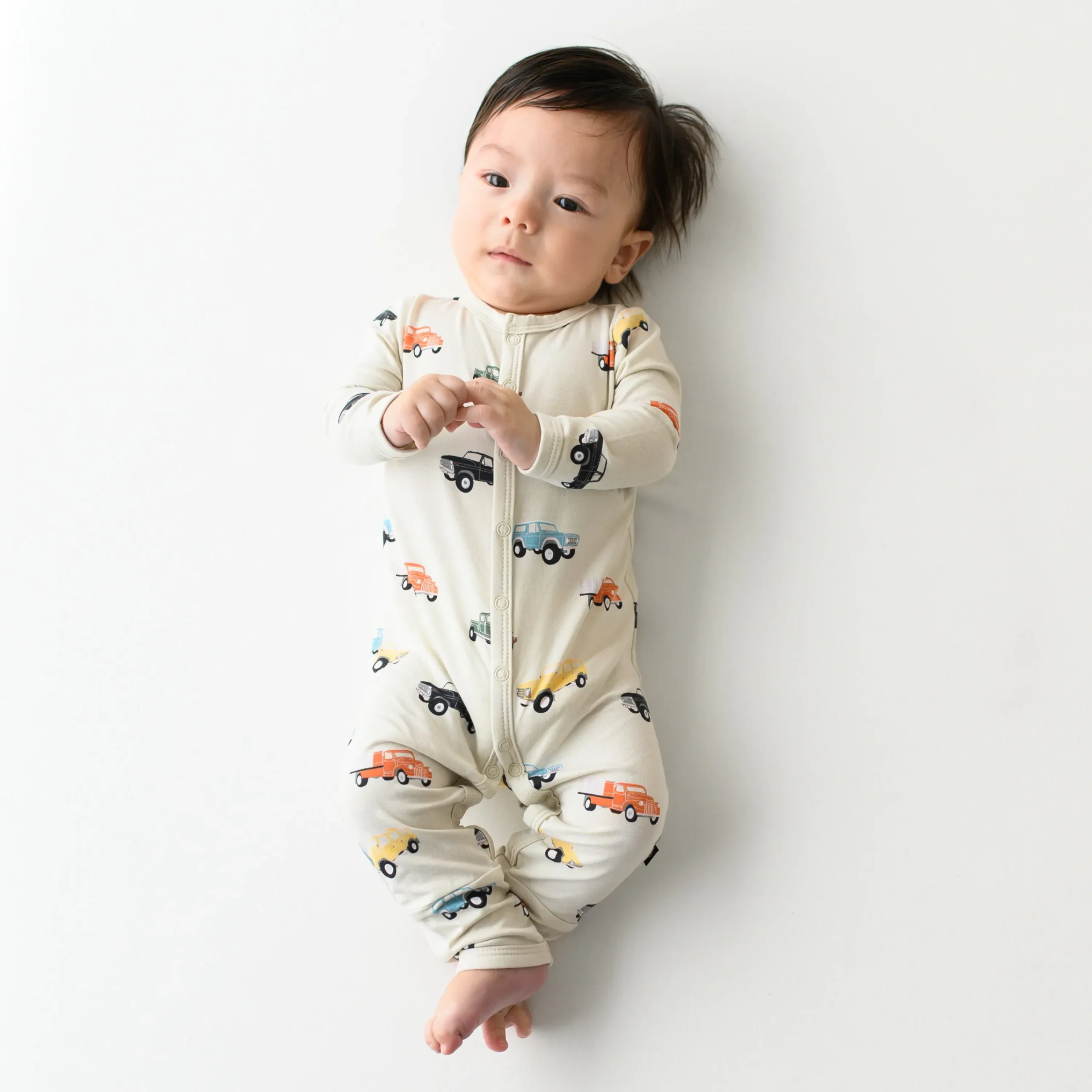Kyte Baby Romper in Vintage Truck New