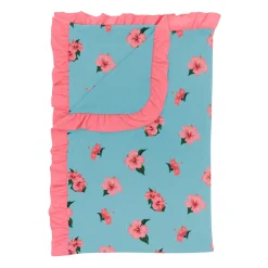 Kyte Baby Ruffle Toddler Blanket in 0.5 Hibiscus Sale