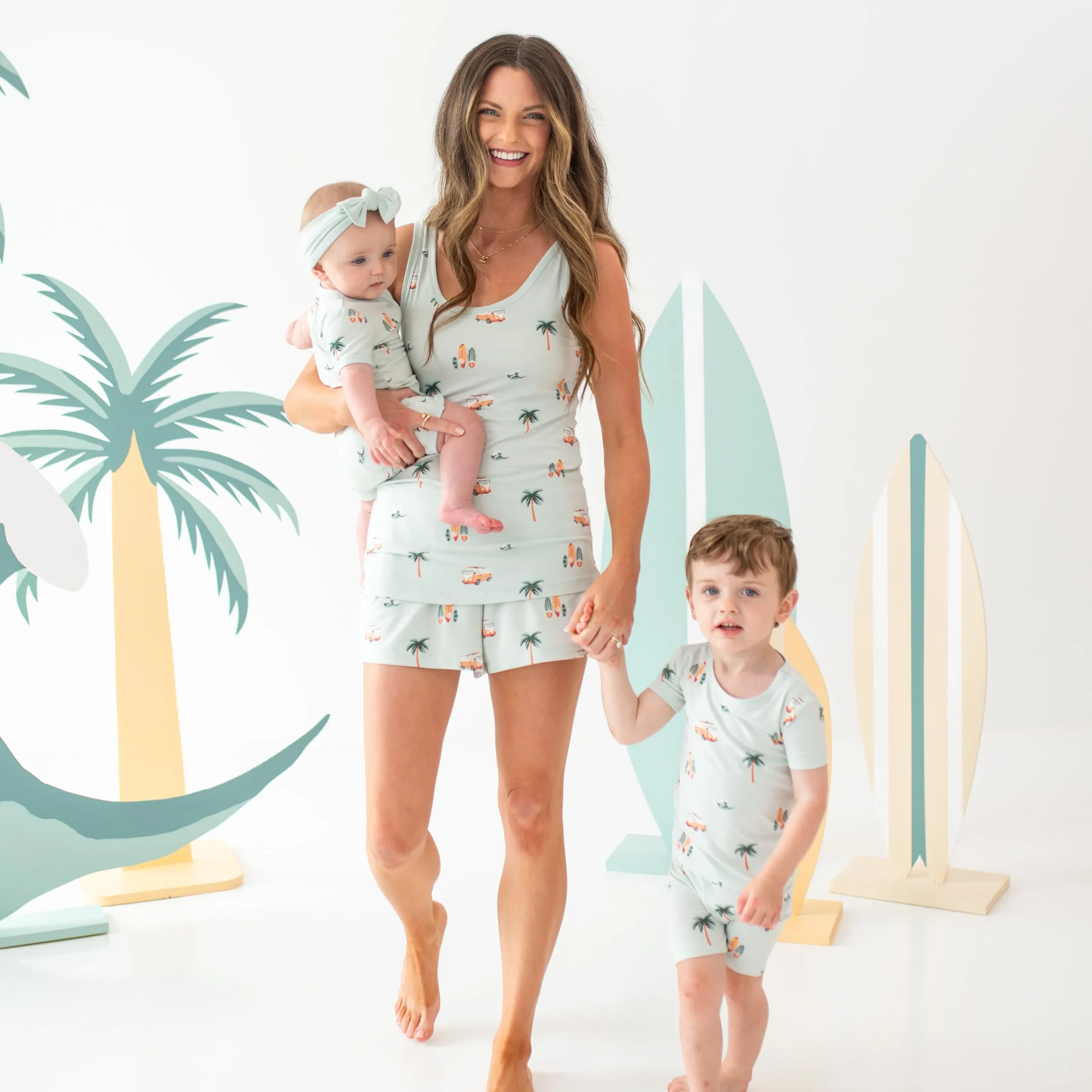 Kyte Baby Short Sleeve Pajamas in Dew Surf Clearance