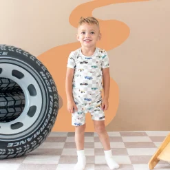 Kyte Baby Short Sleeve Pajamas in Fast and Fierce Hot