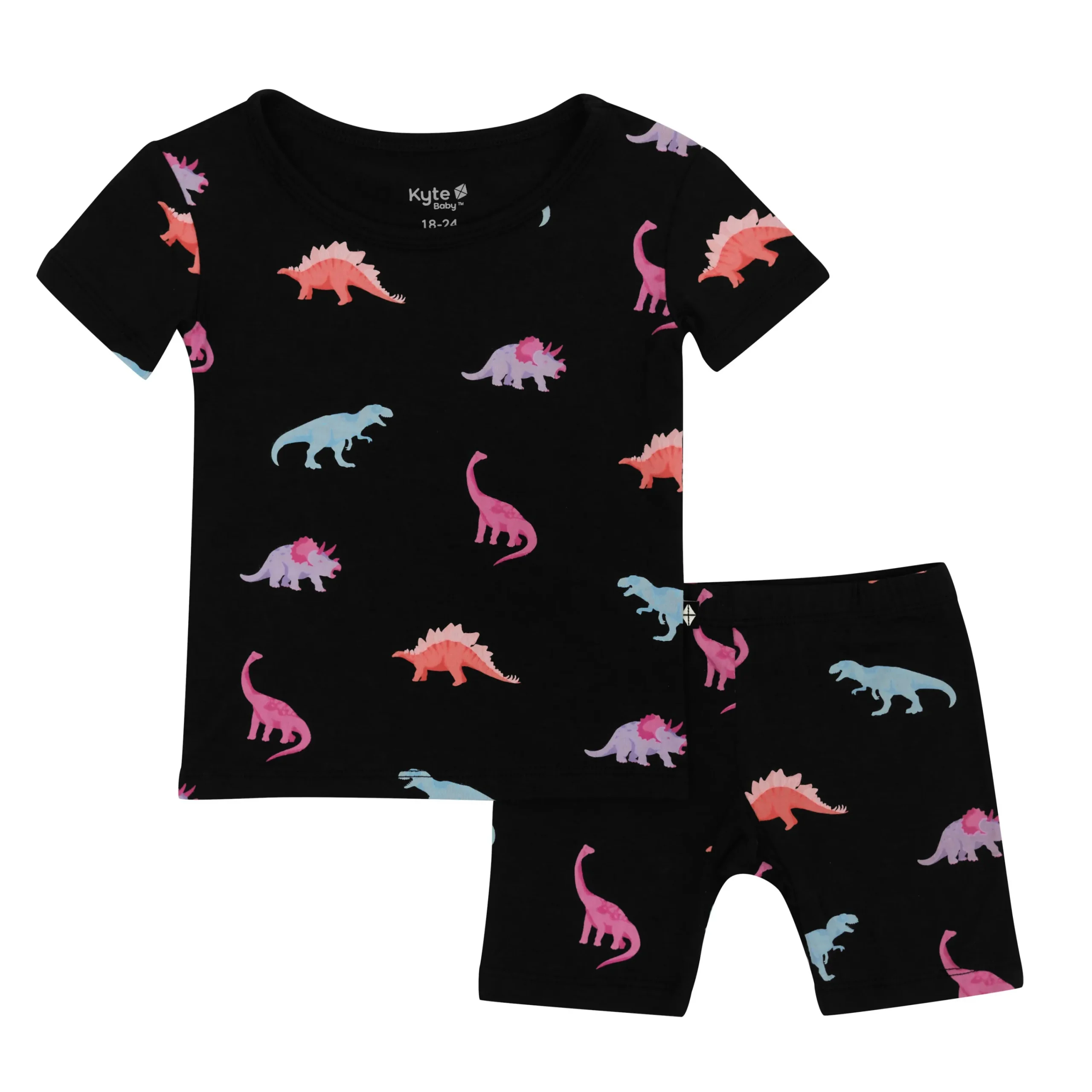 Kyte Baby Short Sleeve Pajamas in Midnight Roar Hot