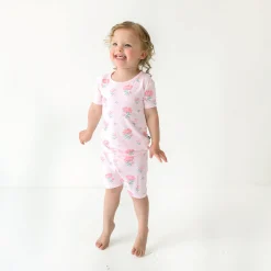 Kyte Baby Short Sleeve Pajamas in Sakura Peony Discount