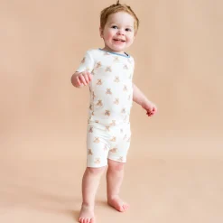 Kyte Baby Short Sleeve Pajamas in Teddy Bear Outlet