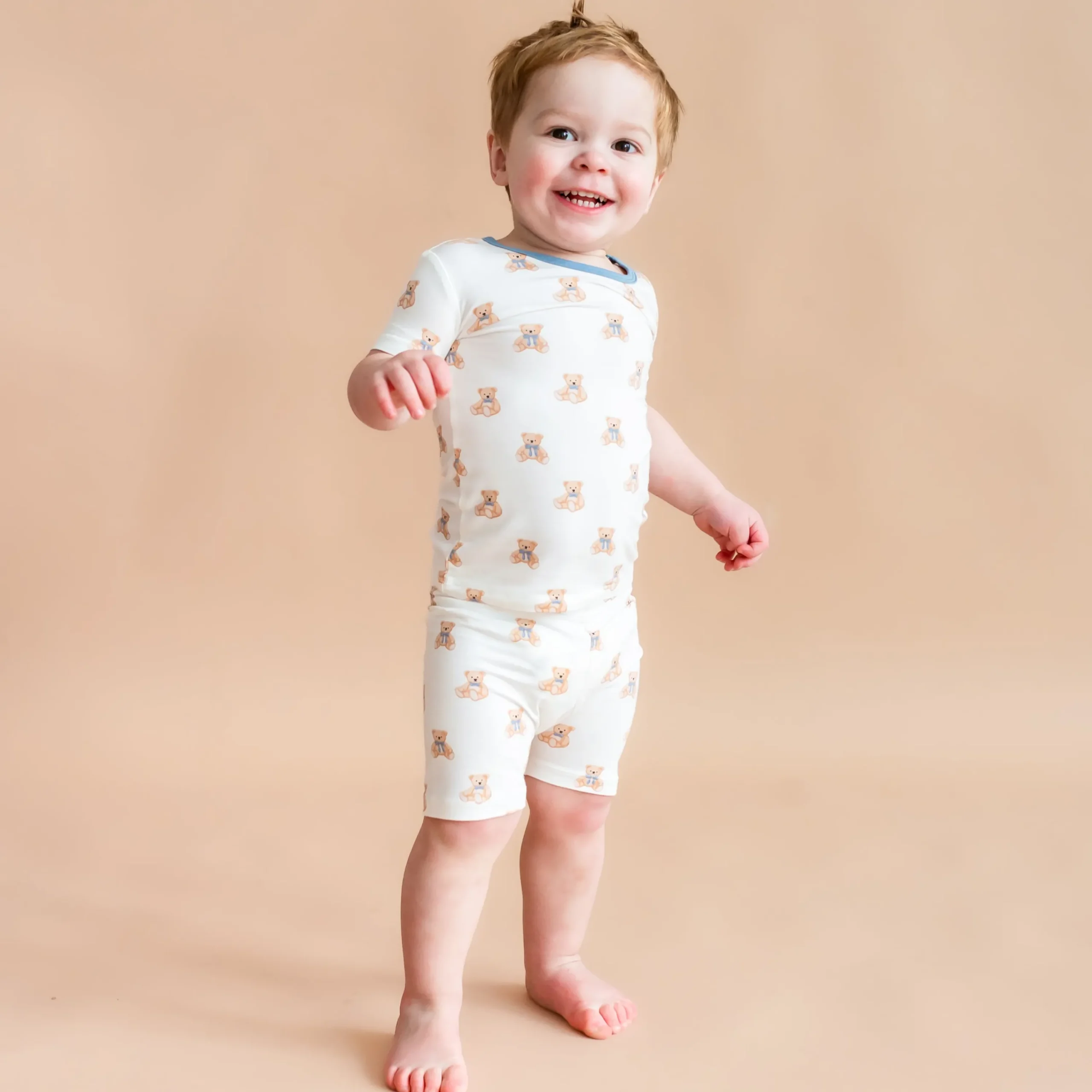 Kyte Baby Short Sleeve Pajamas in Teddy Bear Outlet