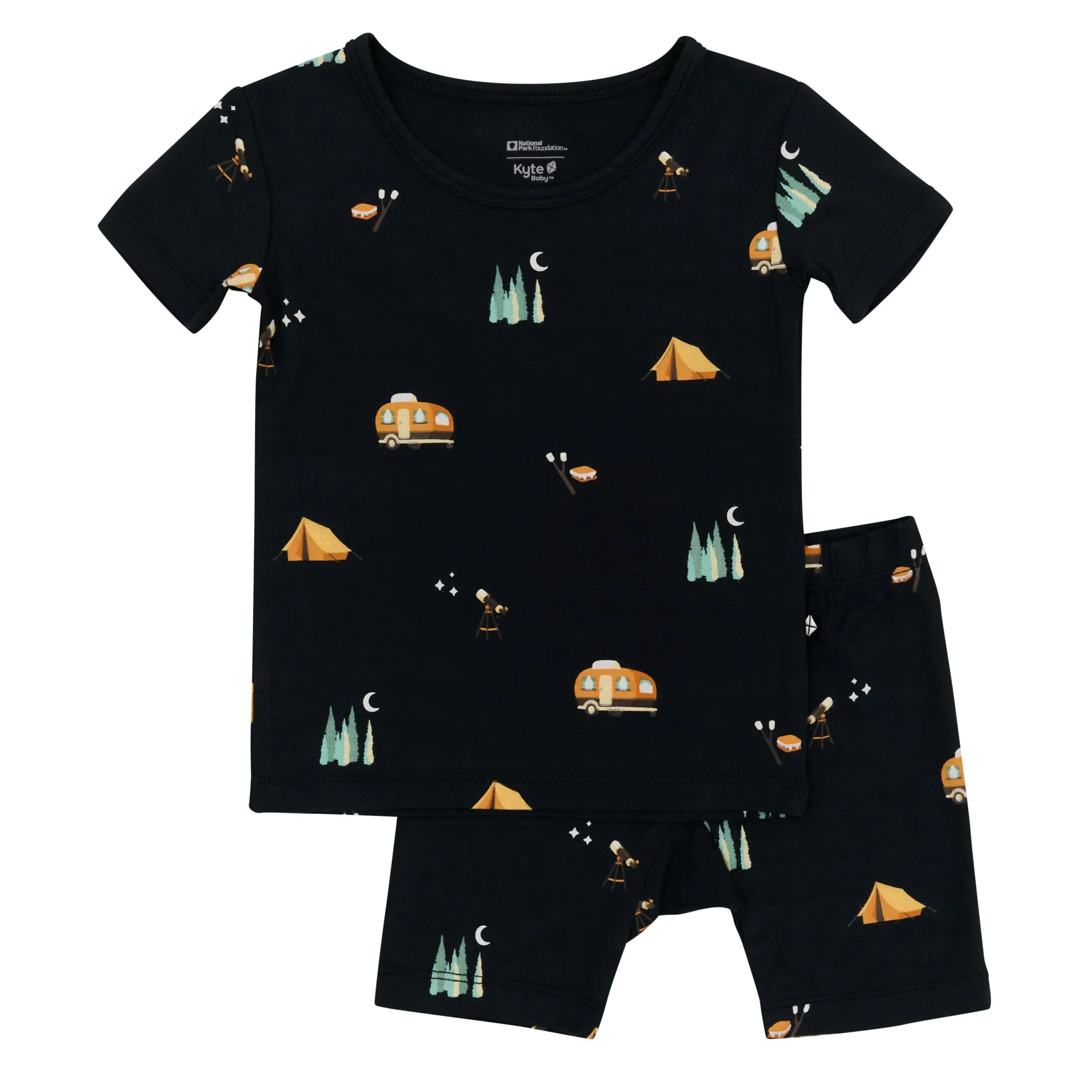 Kyte Baby Short Sleeve Pajamas in Under the Stars New