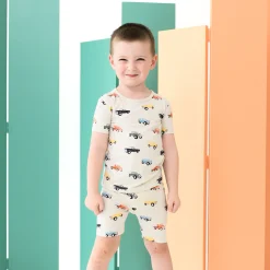 Kyte Baby Short Sleeve Pajamas in Vintage Truck Hot