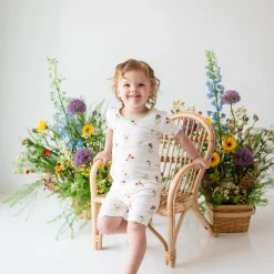 Kyte Baby Short Sleeve Pajamas in Wildflower Clearance