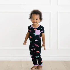 Kyte Baby Short Sleeve with Pants Pajamas in Midnight Roar New