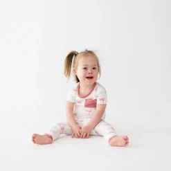 Kyte Baby Short Sleeve with Pants Pajamas in Bow New