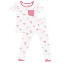 Kyte Baby Short Sleeve with Pants Pajamas in Bow New