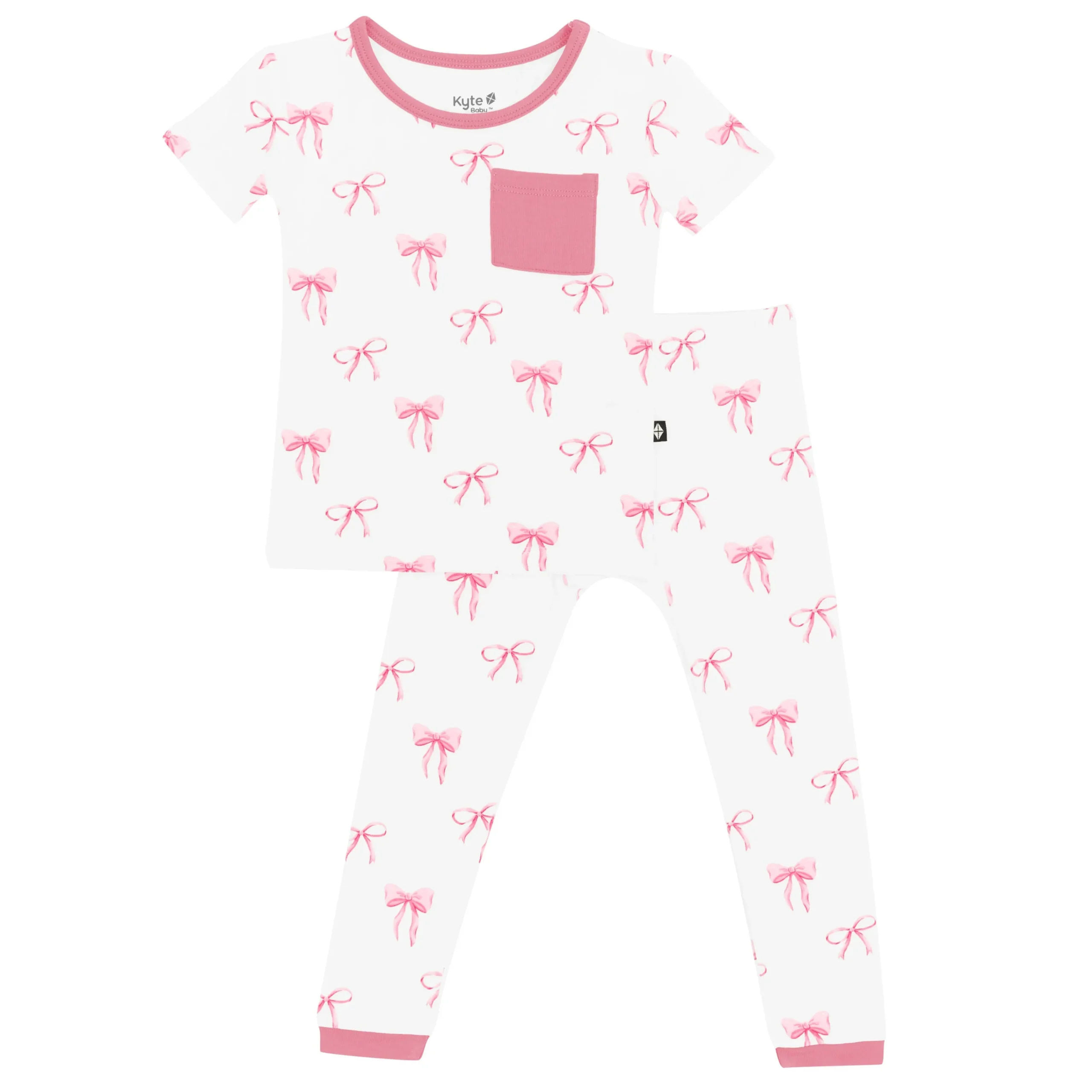 Kyte Baby Short Sleeve with Pants Pajamas in Bow New