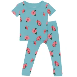 Kyte Baby Short Sleeve with Pants Pajamas in Hibiscus Discount