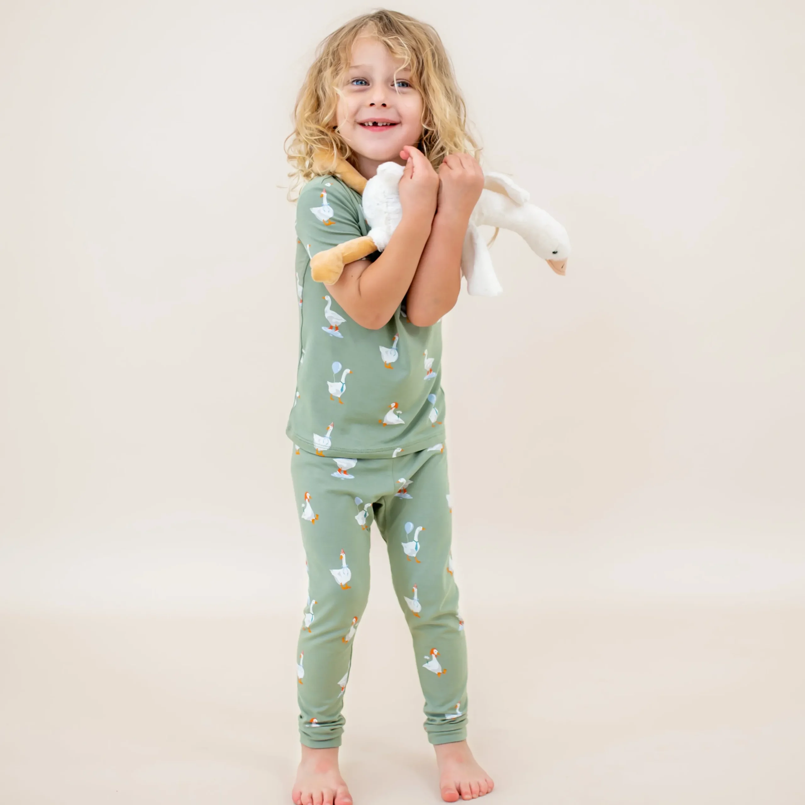 Kyte Baby Short Sleeve with Pants Pajamas in Silly Goose Discount