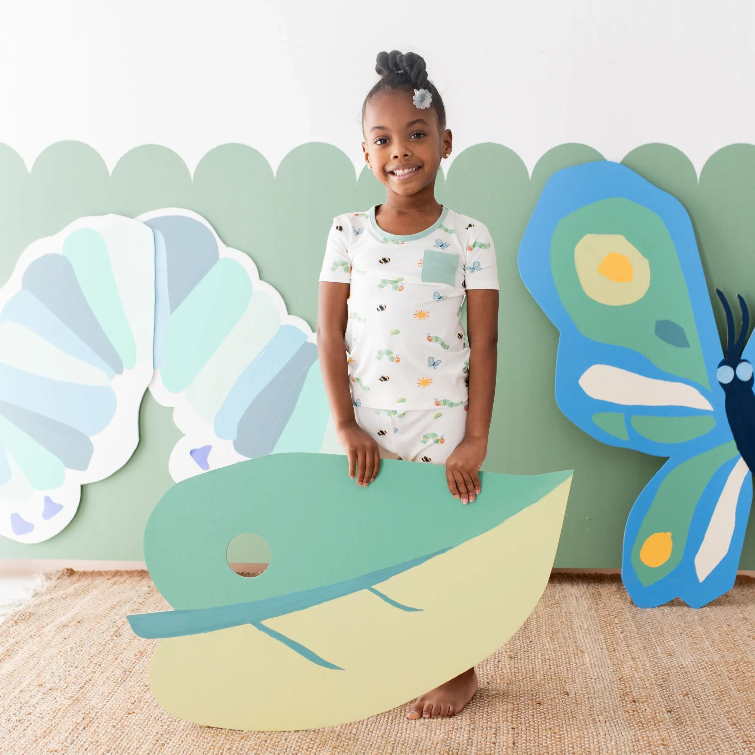 Kyte Baby Short Sleeve with Pants Pajamas in The Very Hungry Caterpillar™ and Friends Sale
