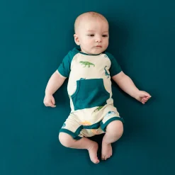 Kyte Baby Shortall in Ecru Roar Hot