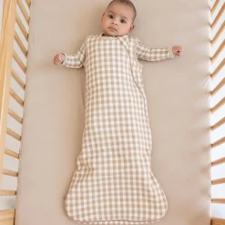 Kyte Baby Sleep Bag in 1.0 Gingham Bisque Best