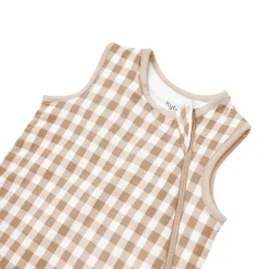Kyte Baby Sleep Bag in 1.0 Gingham Bisque Best