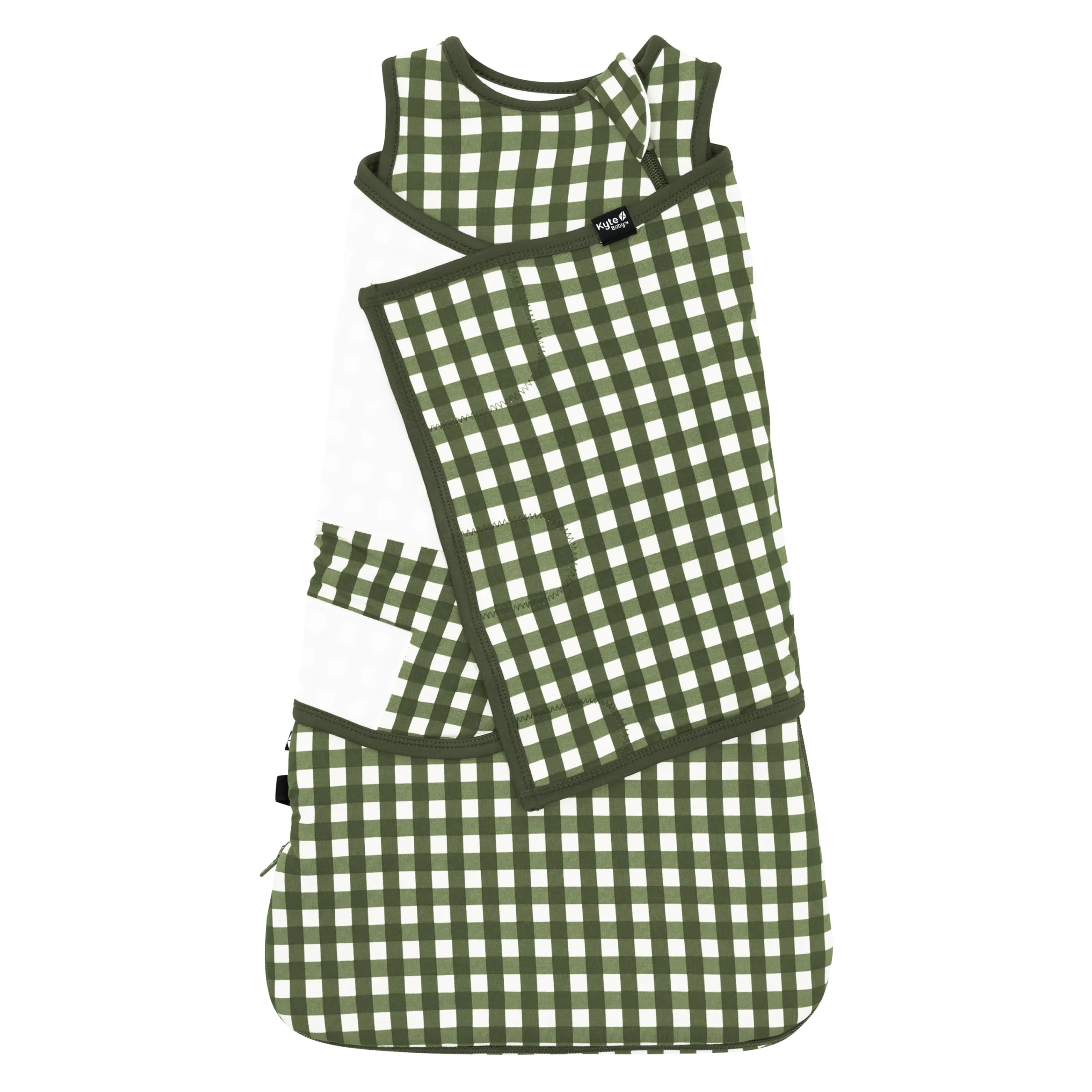 Kyte Baby Sleep Bag Swaddler in 1.0 Gingham Fir Best