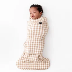 Kyte Baby Sleep Bag Swaddler in 1.0 Gingham Bisque Outlet