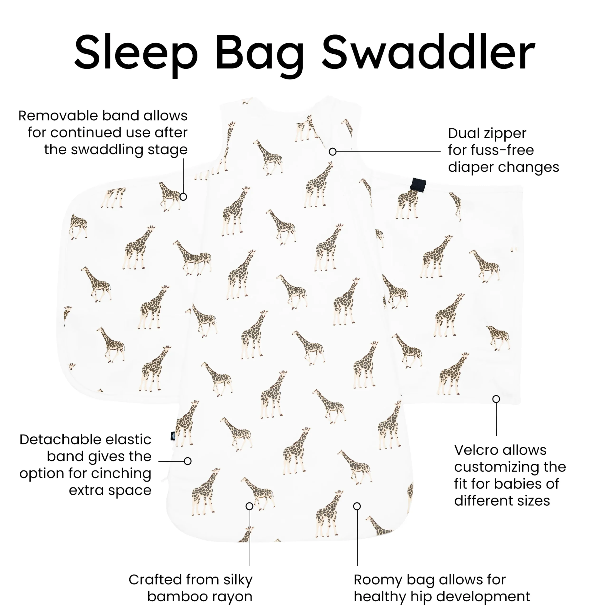 Kyte Baby Sleep Bag Swaddler in 1.0 Giraffe Discount
