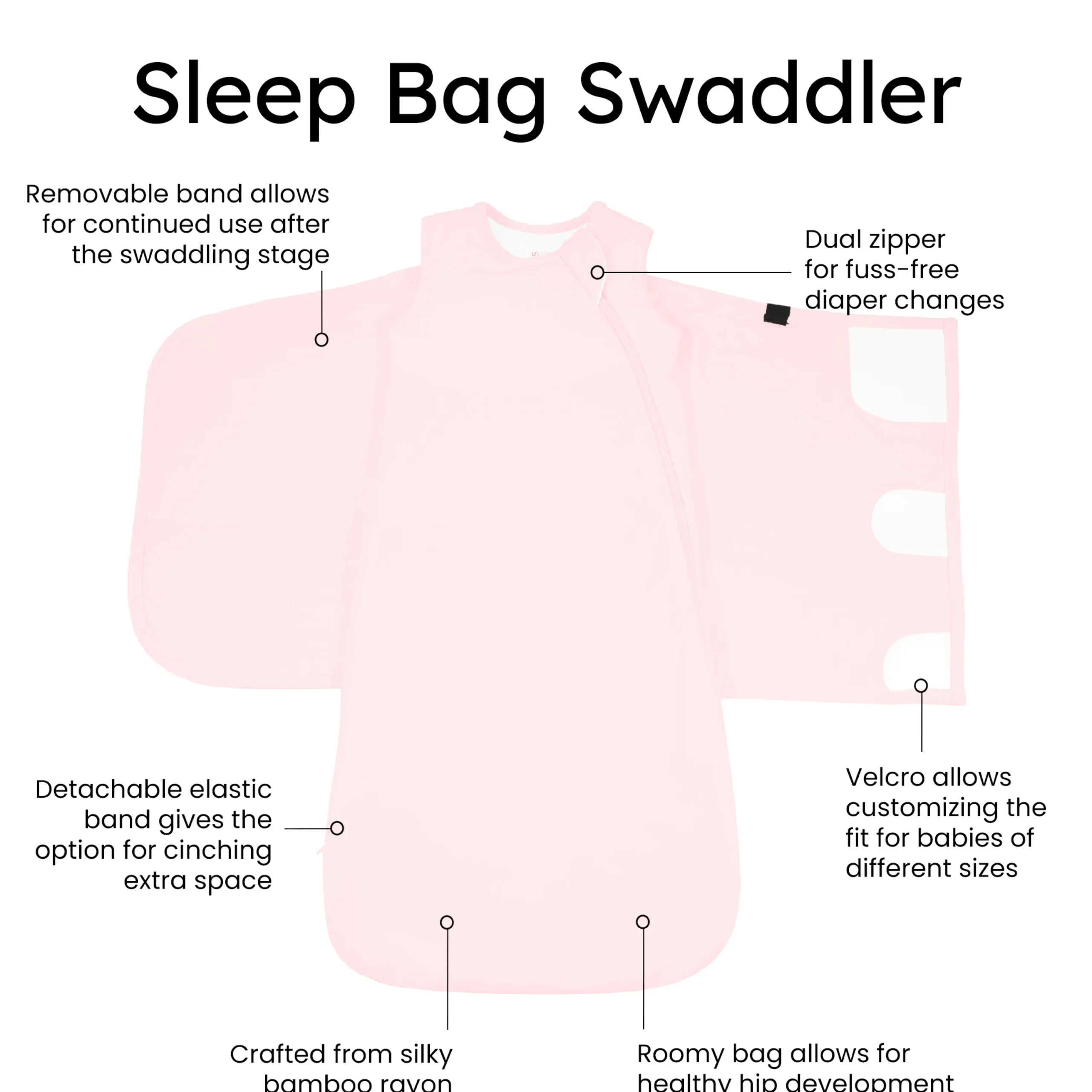Kyte Baby Sleep Bag Swaddler in 1.0 Sakura Outlet