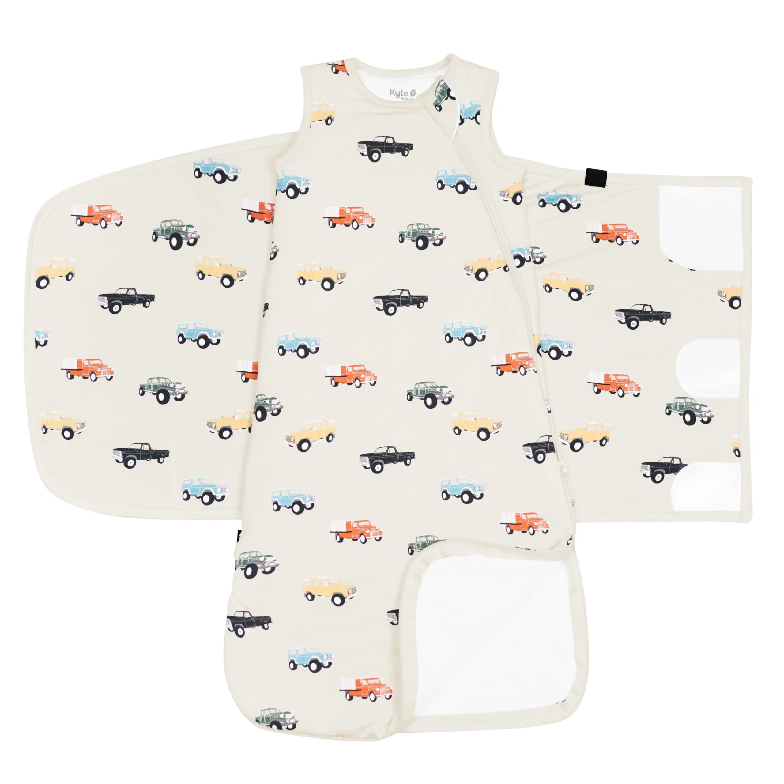 Kyte Baby Sleep Bag Swaddler in 1.0 Vintage Truck Hot