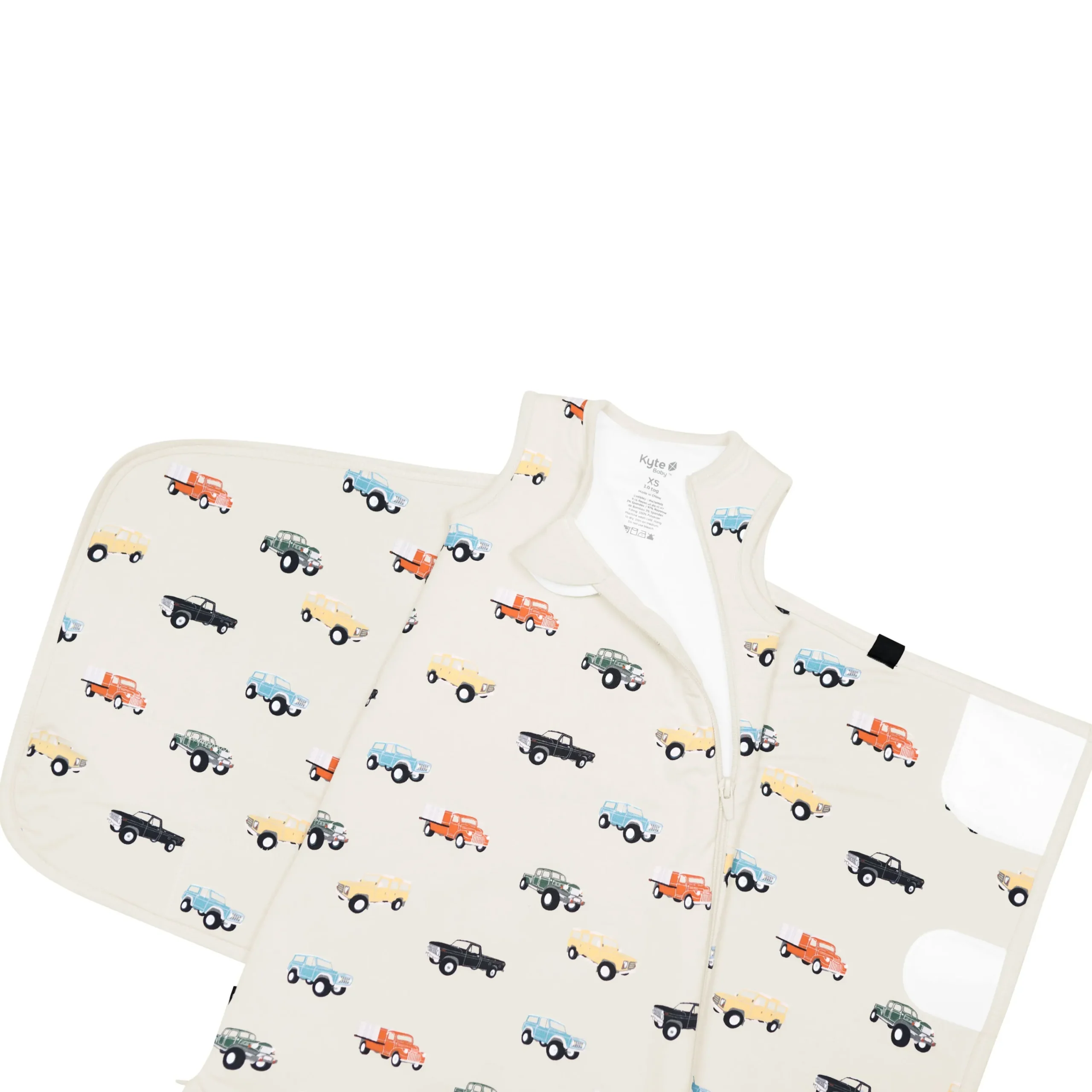 Kyte Baby Sleep Bag Swaddler in 1.0 Vintage Truck Hot