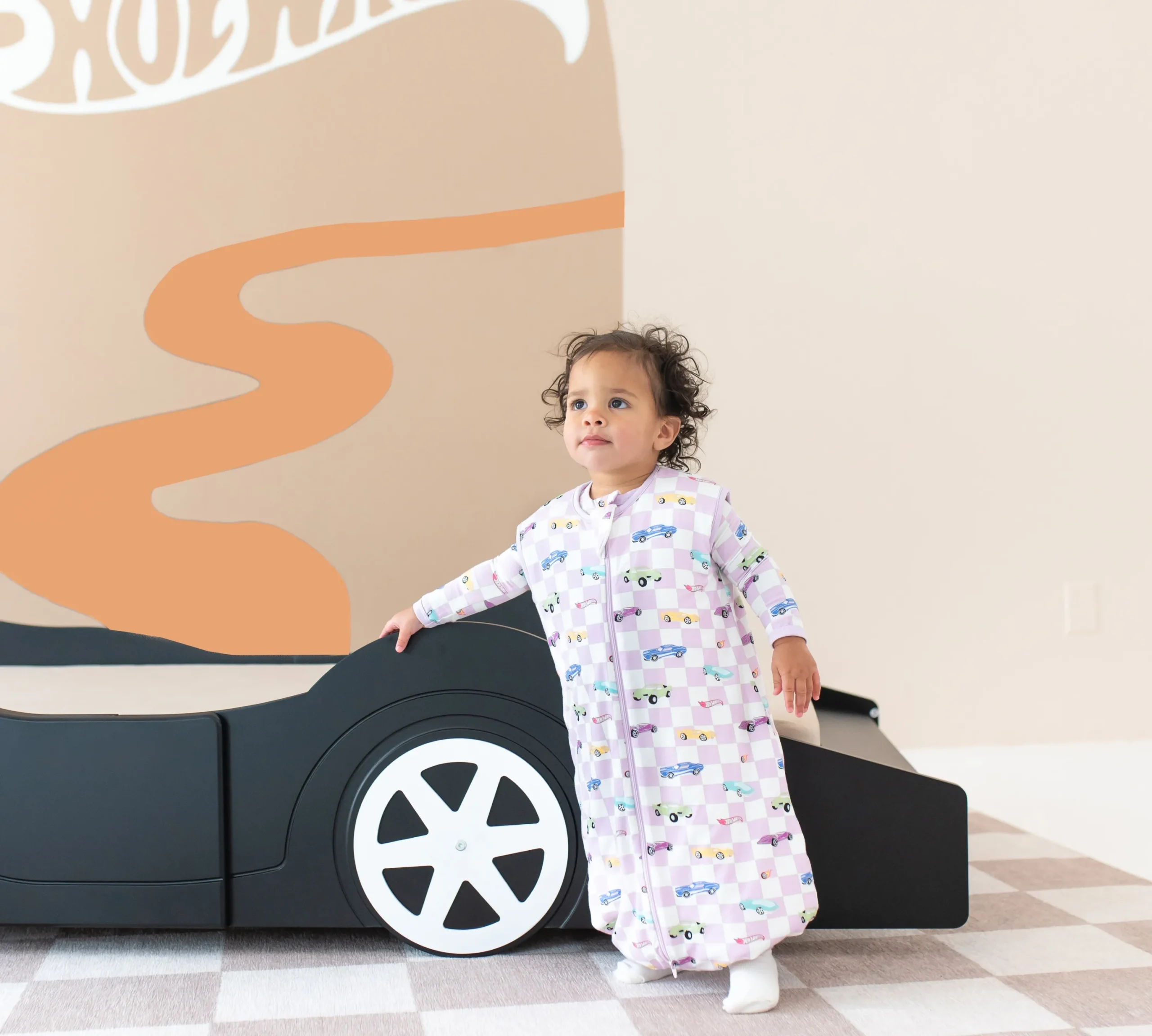 Kyte Baby Sleep Bag Walker in 1.0 Sparkles and Speed Hot