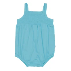 Kyte Baby Smocked Bubble Romper in Makai Best