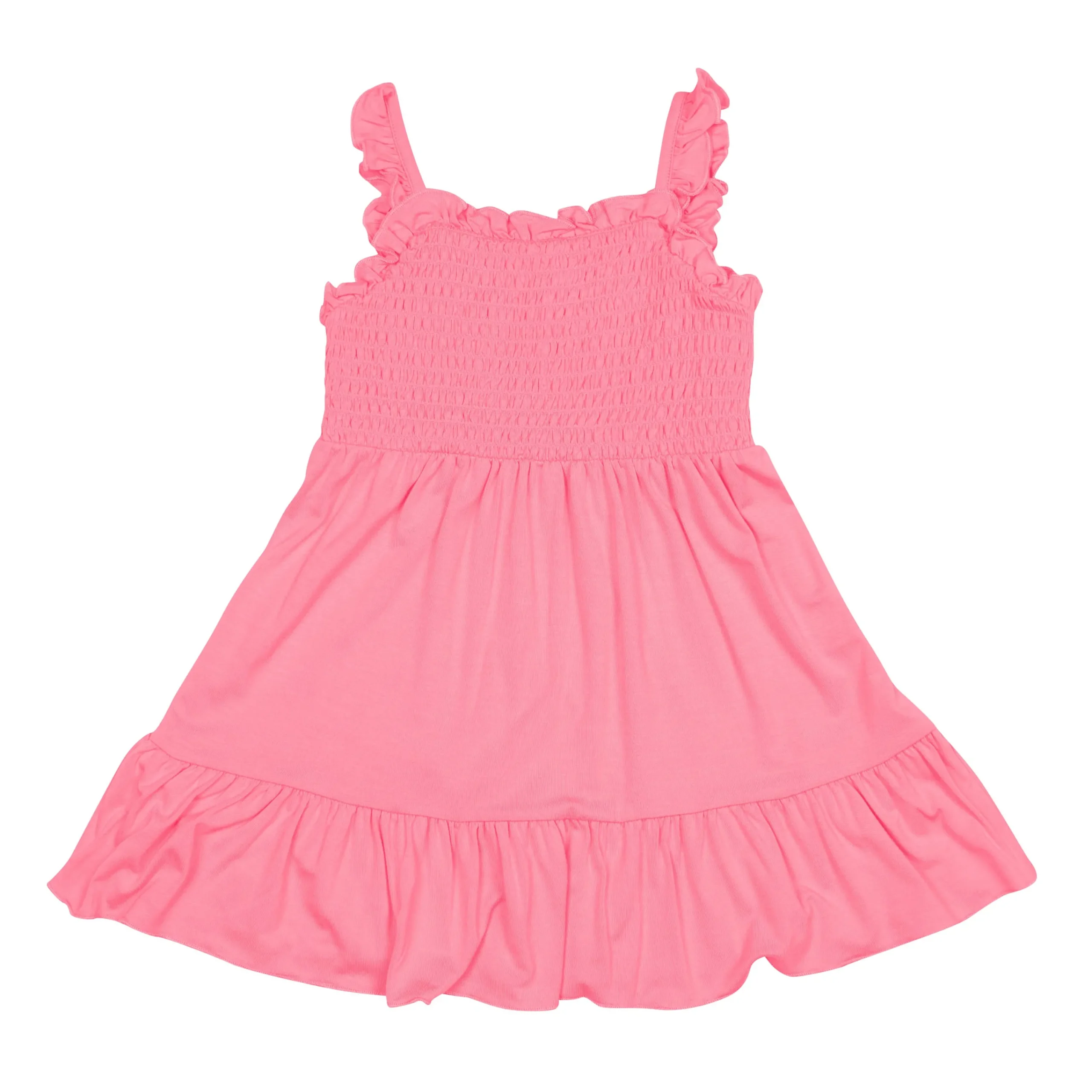 Kyte Baby Smocked Dress in Guava New